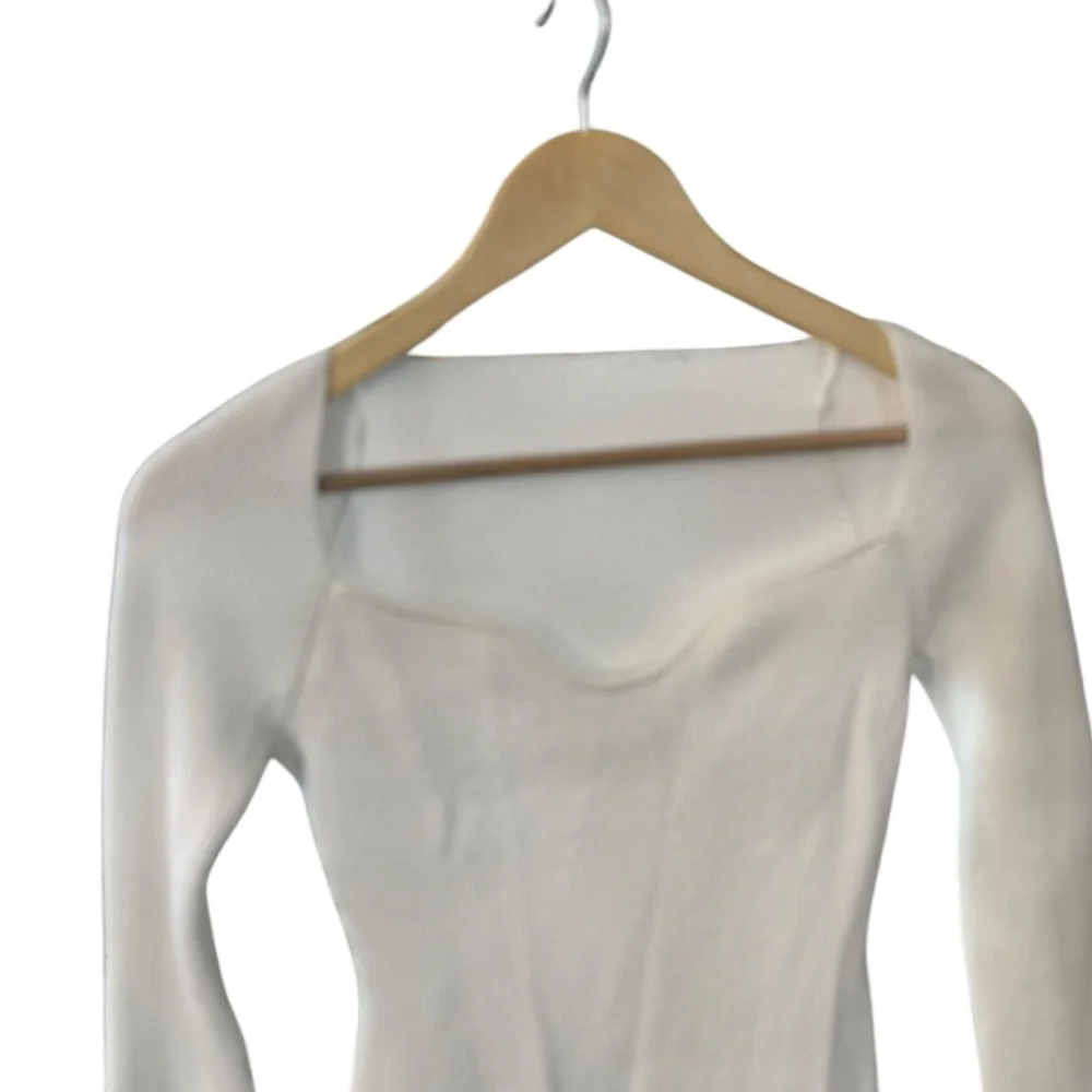 Commense Cream Ribbed Knit Top - Picture 7 of 12